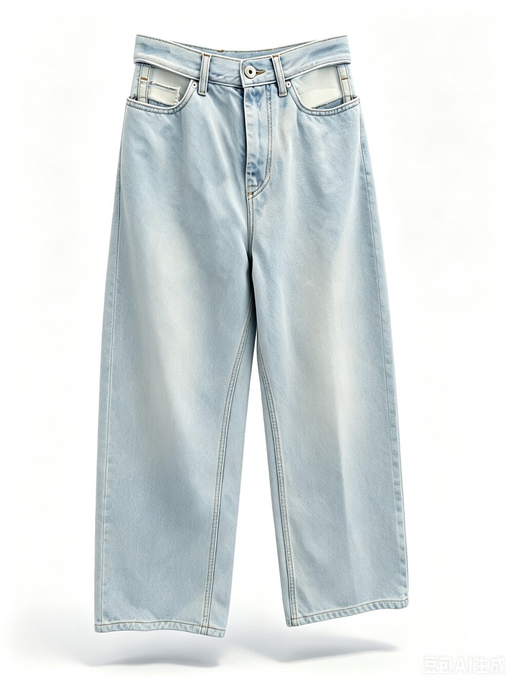 Maison Martin Margiela Light blue high-waisted straight-leg jean